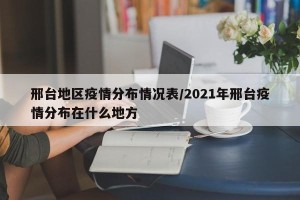 邢台地区疫情分布情况表/2021年邢台疫情分布在什么地方